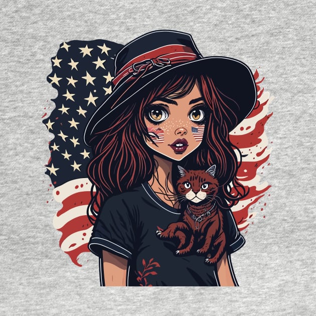 Patriotic Cat Mother by By_Russso